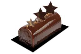 Le Scarabée d’Or · Chocolateries Artisanales Ile-de-France · Bûche chocolat pécan vanille